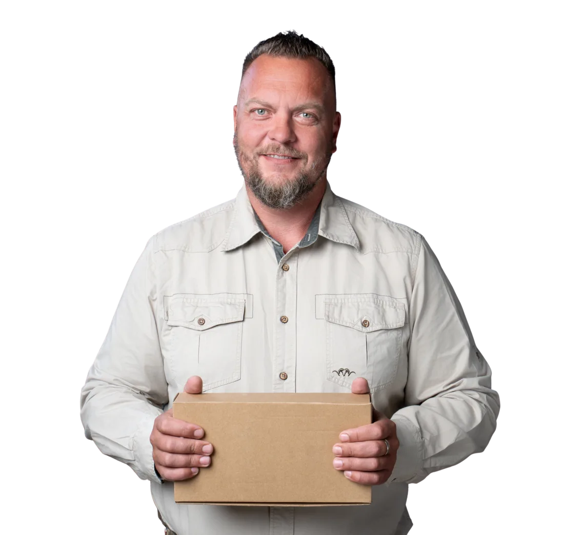 Petr s thermoboxem, takhle vám zvěřinu osobně předá